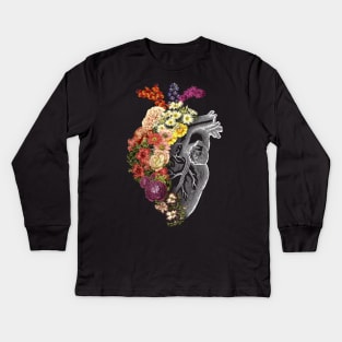 Flower Heart Spring Kids Long Sleeve T-Shirt